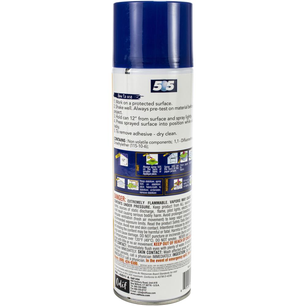 Spray &amp; Fix Temporary Fabric Adhesive / Adhesivo Temporal para Tela en Spray Adhesivos / Pegamentos Odif USA