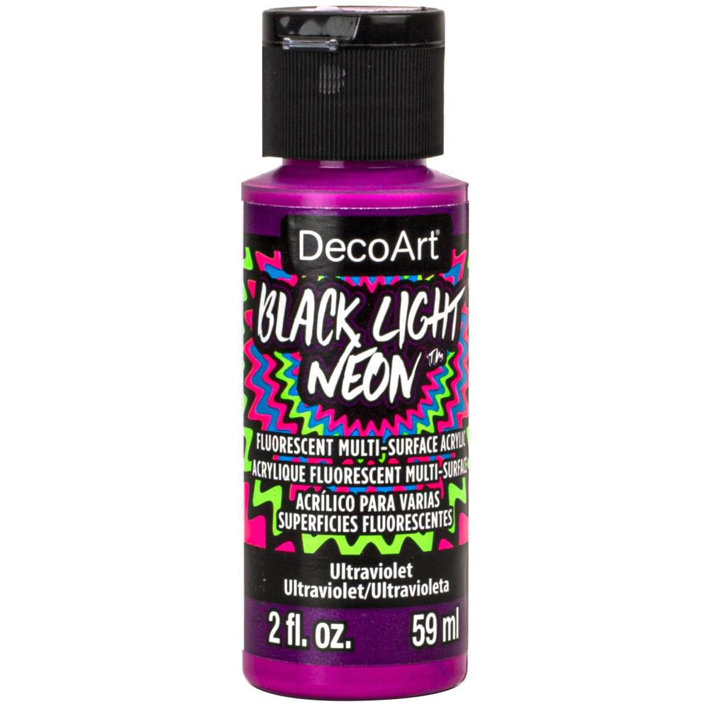 Black Light Neon Acrylic Paint Ultraviolet / Pintura para Tela Luz Neon Ultravioleta Acrìlicos DecoArt