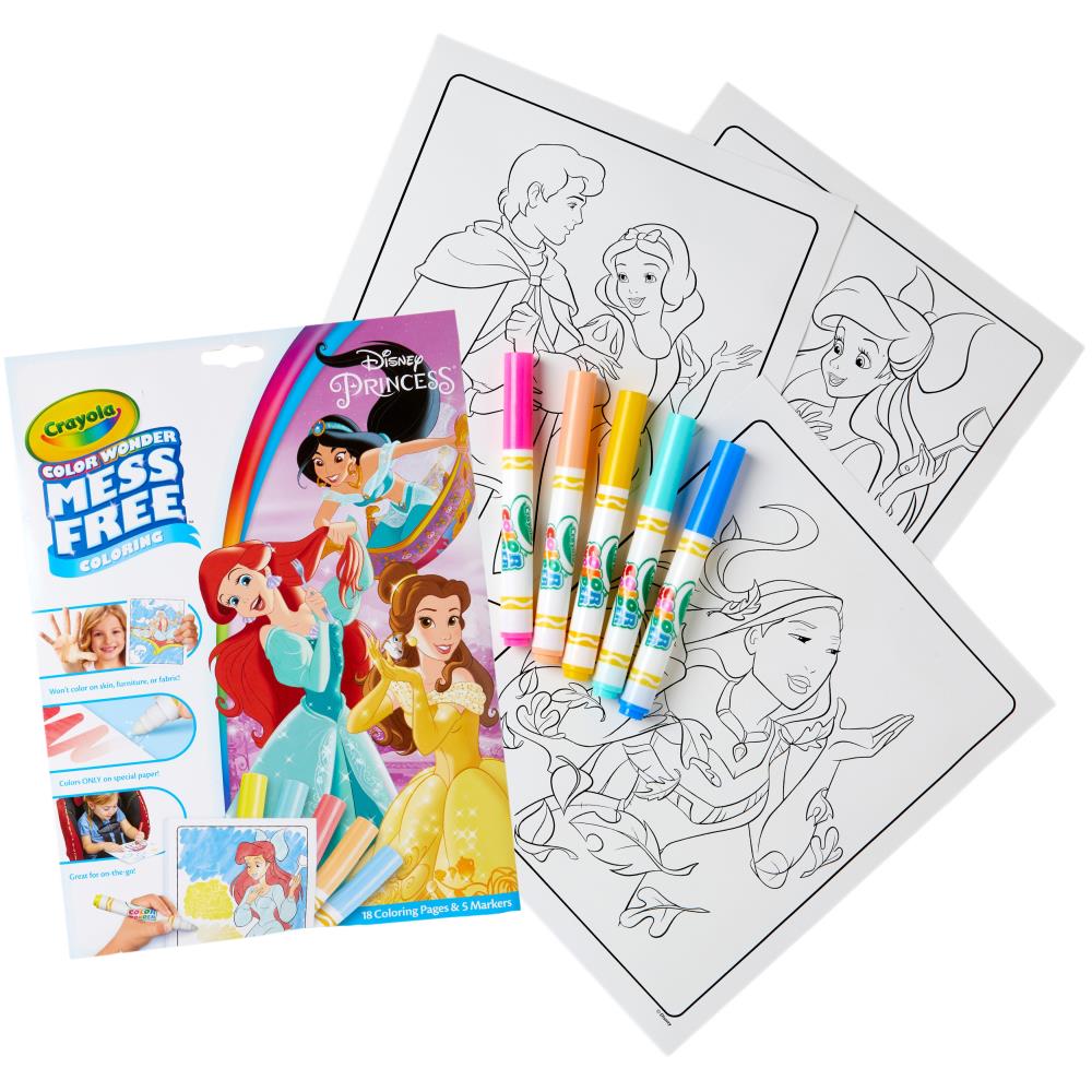 Color Wonder Princess, Markers and Coloring Book / Cuaderno para Colorear de Princesas con Plumones Manualidades para Niños Crayola