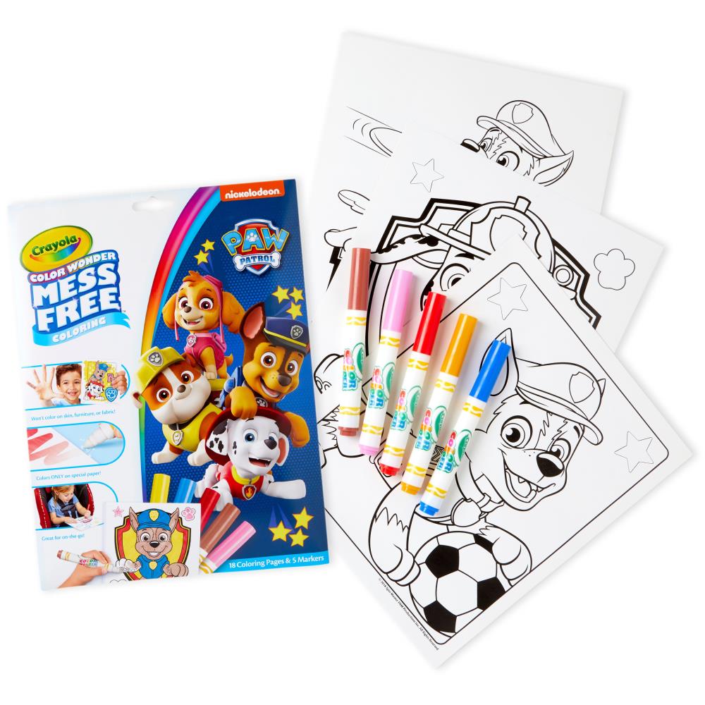 Color Wonder Paw Patrol, Markers and Coloring Book / Cuaderno para Colorear de Patrulla Canina con Plumones Manualidades para Niños Crayola