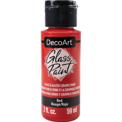 Glass Paint Red / Pintura Para Vidrio Roja Vitral DecoArt