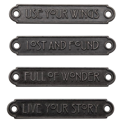 Idea-Ology Metal Word Plaques / Placas de Metal Decorativas Descontinuado Tim Holtz - Advantus