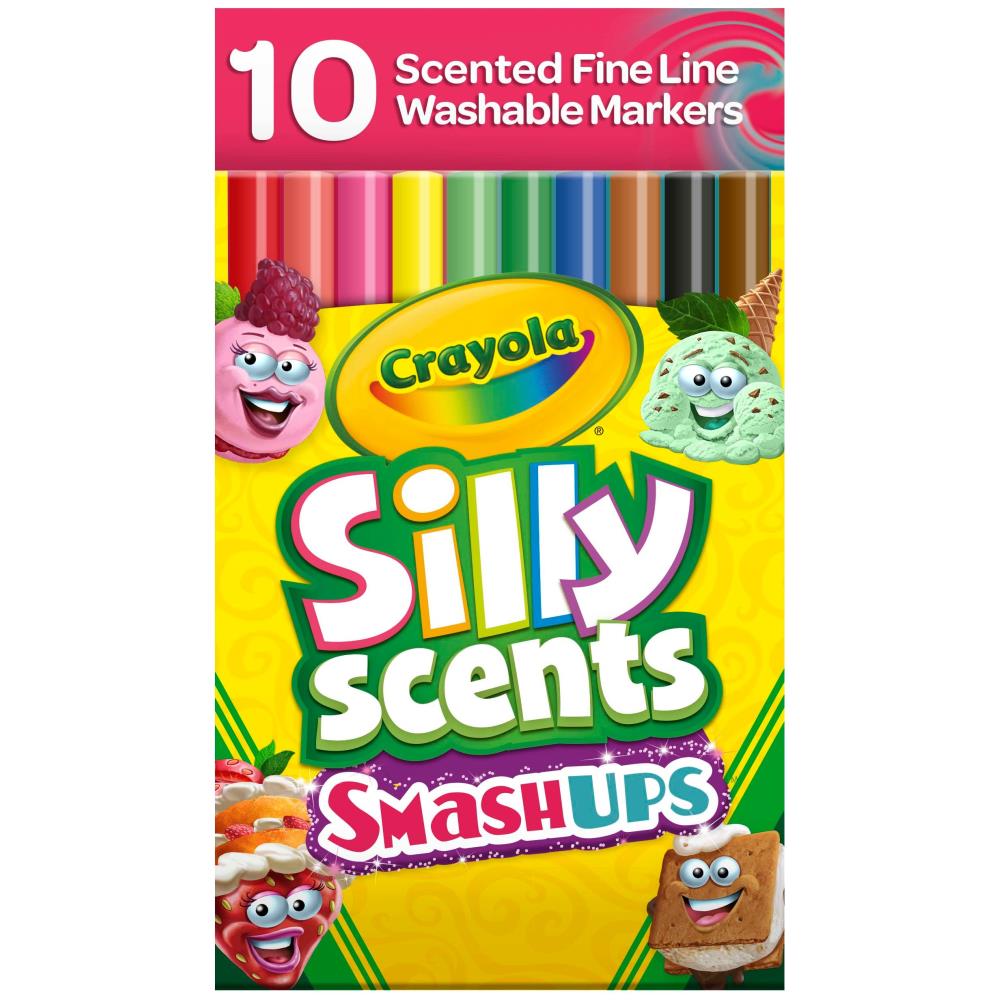 Silly Scents Washable Slim Markers / Plumones Lavables con Olor Marcadores &amp; Plumones Crayola