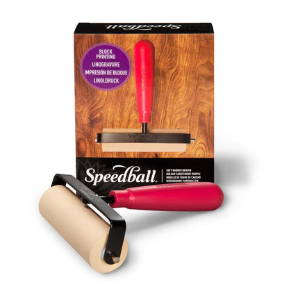 Soft Rubber Brayer / Rodillo Suave de Goma Herramientas Speedball