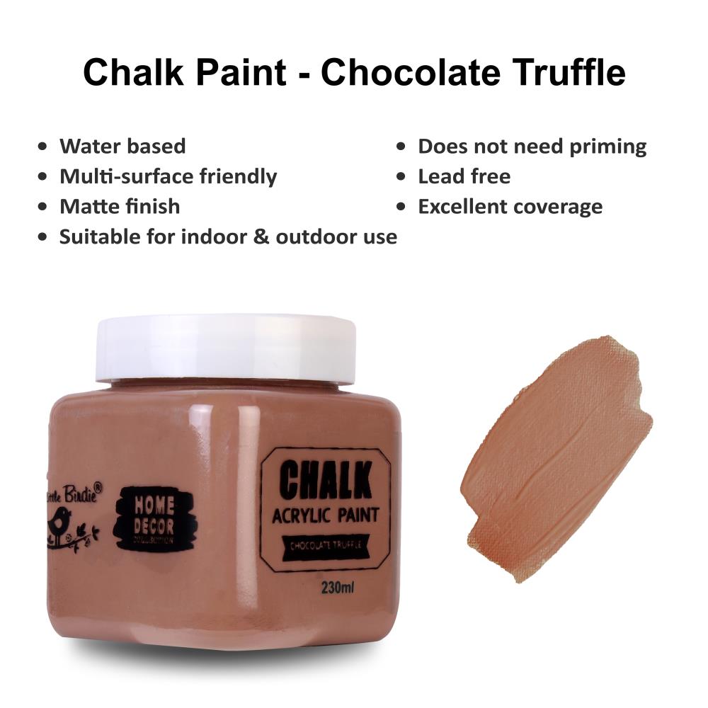 Chalk Paint Chocolate Truffle / Pintura a la Tiza Trufa Acrìlicos Little Birdie