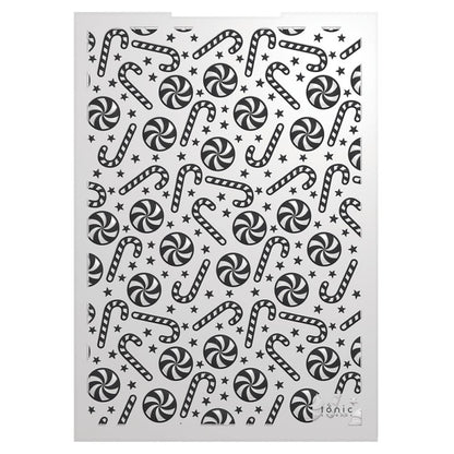 A Candy Cane Christmas Embossing Folder 3D / Folder de Bastones Navideños Folders de Grabado Tonic Studios