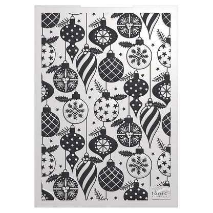 Bountiful Baubles Embossing Folder 3D / Folder de Esferas Navideñas Folders de Grabado Tonic Studios