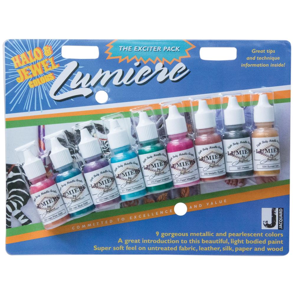 Lumiere Exciter Pack Halo Jewel / Pinturas Acrílicas Metálicas y Aperladas Acrìlicos Jacquard