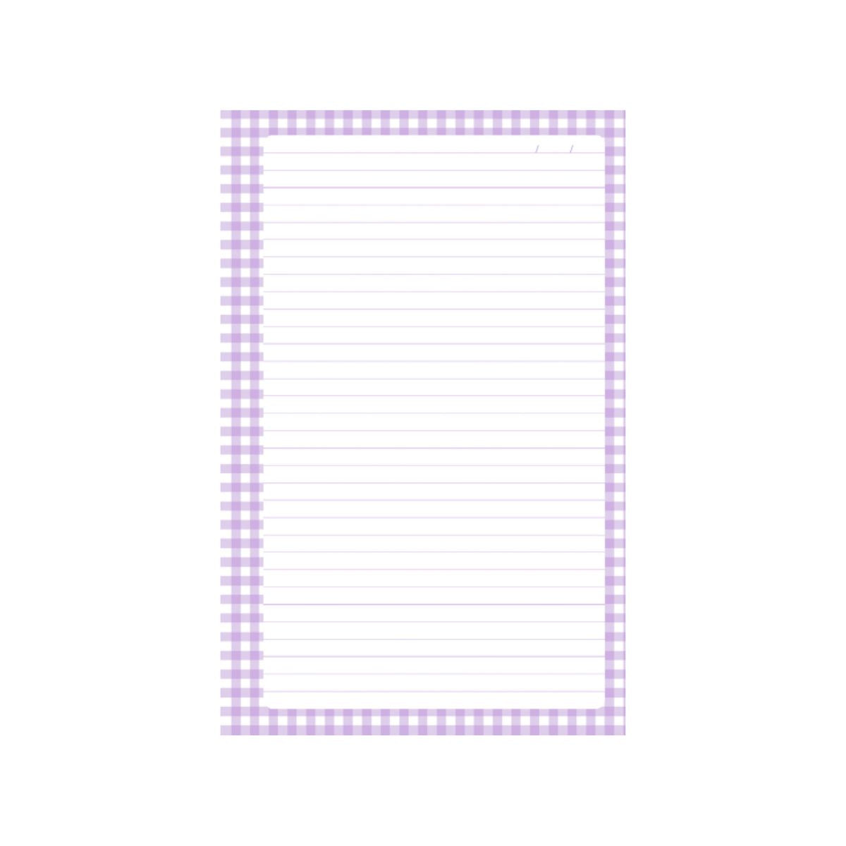 100 Hojas Interiores 1/4 Carta Cuadros Lila Encuadernacion Crazy Crafts