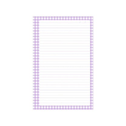 100 Hojas Interiores 1/4 Carta Cuadros Lila Encuadernacion Crazy Crafts