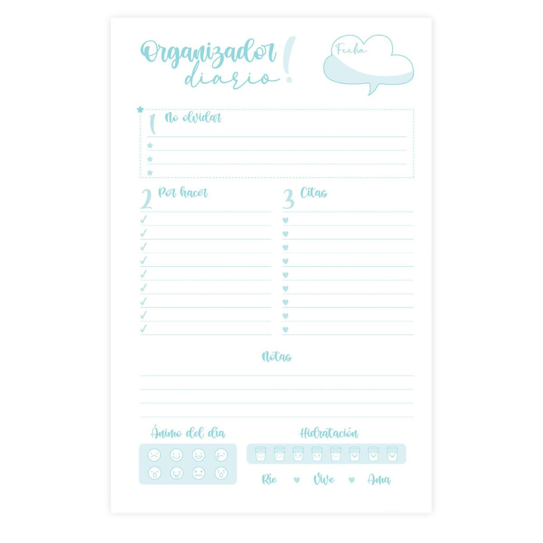 100 Hojas Interiores Media Carta Organizador Aqua Encuadernacion Crazy Crafts