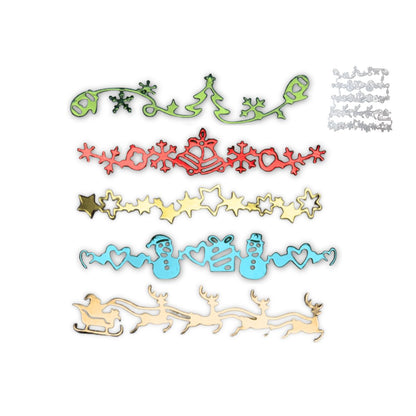 Set de Suajes o Troqueles Bordes Navideños Dados de Corte / Suajes / Troqueles Hobbees