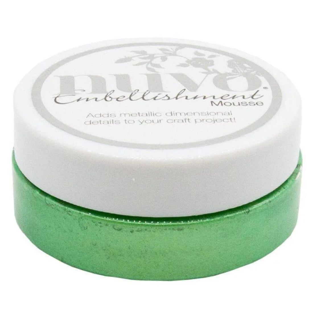 Embellishment Mousse Myrtle Green / Mousse Texturizador Verde Metálico Pastas Texturizadoras y Medios Mixtos Nuvo