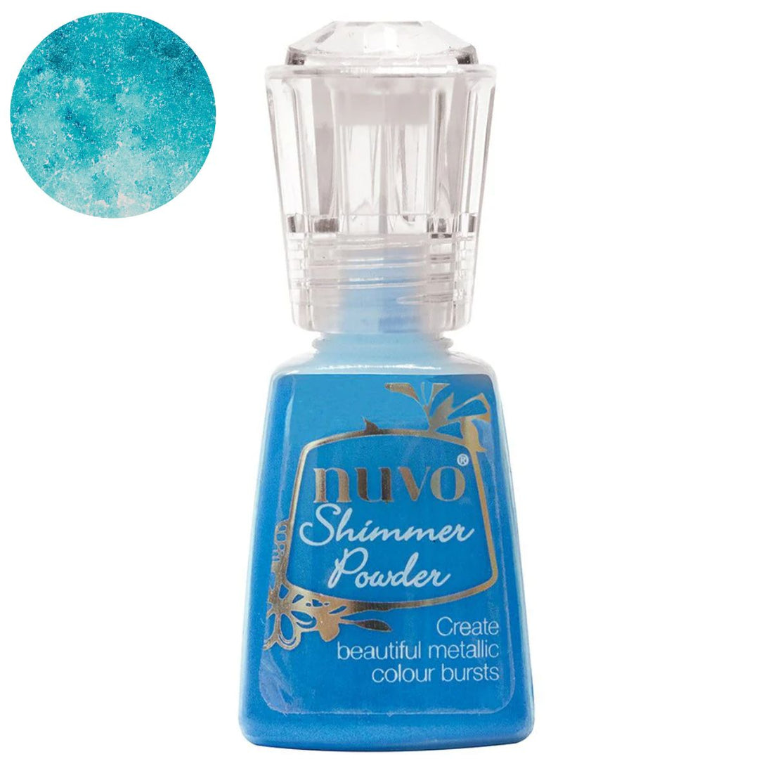 Shimmer Powder Blue Blitz  / Polvo Colorante con Brillitos Azul Pintura Nuvo