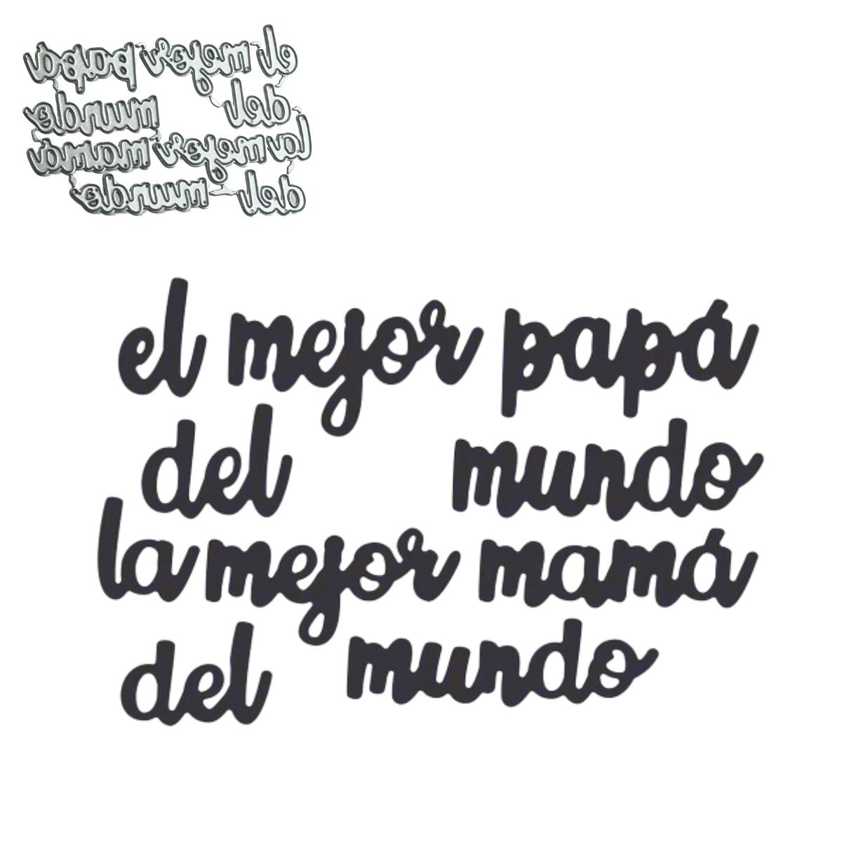 Suajes Mejor Papá y Mamá del Mundo Dados de Corte / Suajes / Troqueles Hobbees