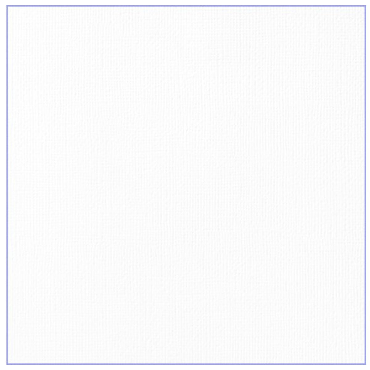 White Cardstock 12&quot; / 1 Hoja de Cartulina Blanca Texturizada Papel, Hojas Sueltas American Crafts