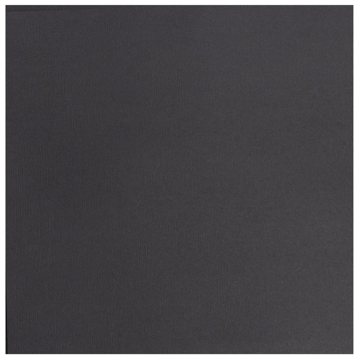 Black Cardstock 12&quot;  / 1 Hoja de Cartulina Texturizada Negra Papel, Hojas Sueltas American Crafts