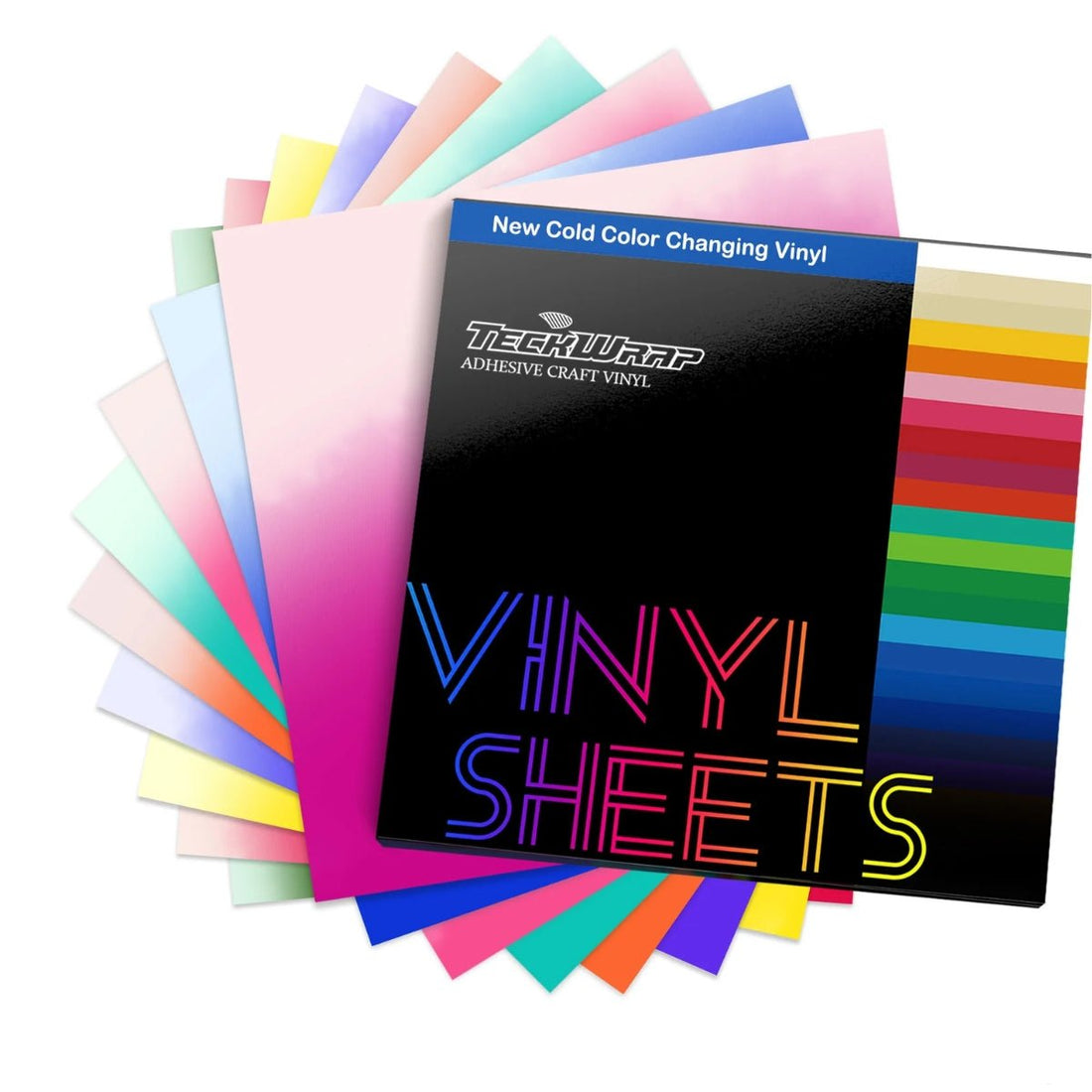 Cold Color Changing Vinyl Pack / 9 Hojas De Vinil Color que Cambian de Color con el Frío Viniles Teckwrap