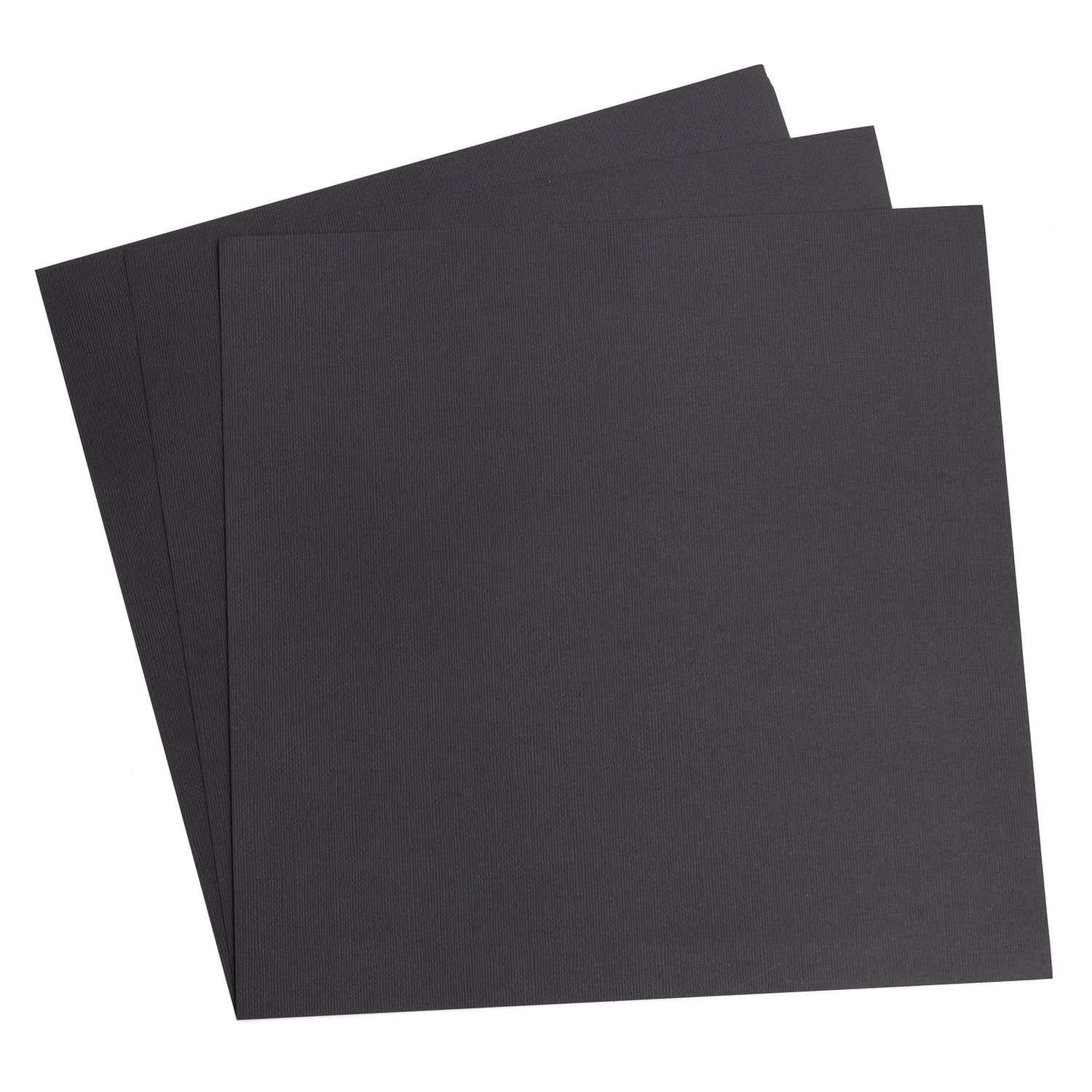 Black Precision Cardstock Pack 12" / Paquete de Cartulina Negra Texturizada Papel American Crafts