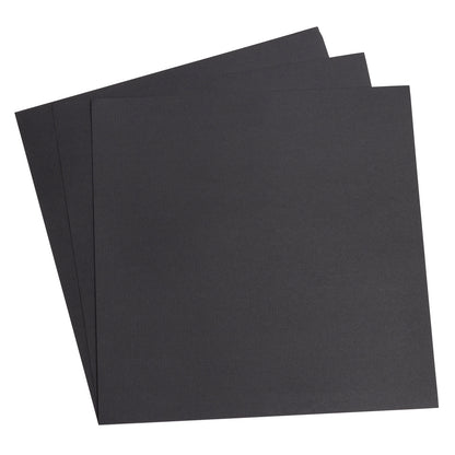 Black Precision Cardstock Pack 12" / Paquete de Cartulina Negra Texturizada Papel American Crafts