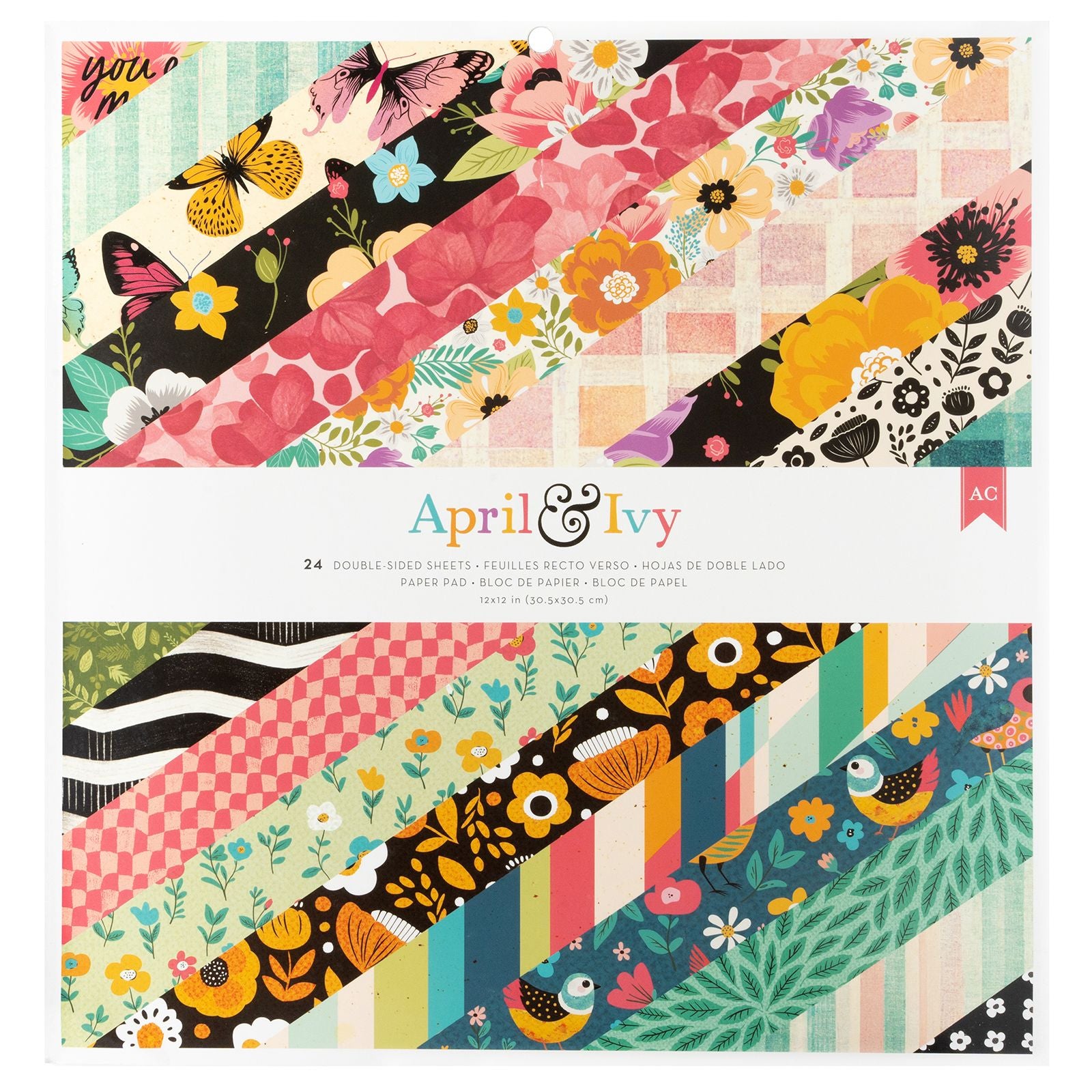 April & Ivy  Paper Pad 12" / Block de Papel Hiedra de Abril