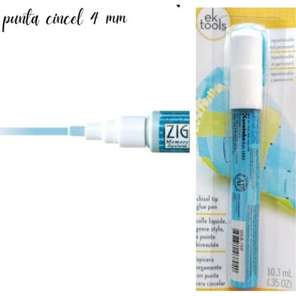 2 Way Glue Chisel Tip / Marcadores de Pegamento Punta cincel Adhesivos / Pegamentos Zig Memory System