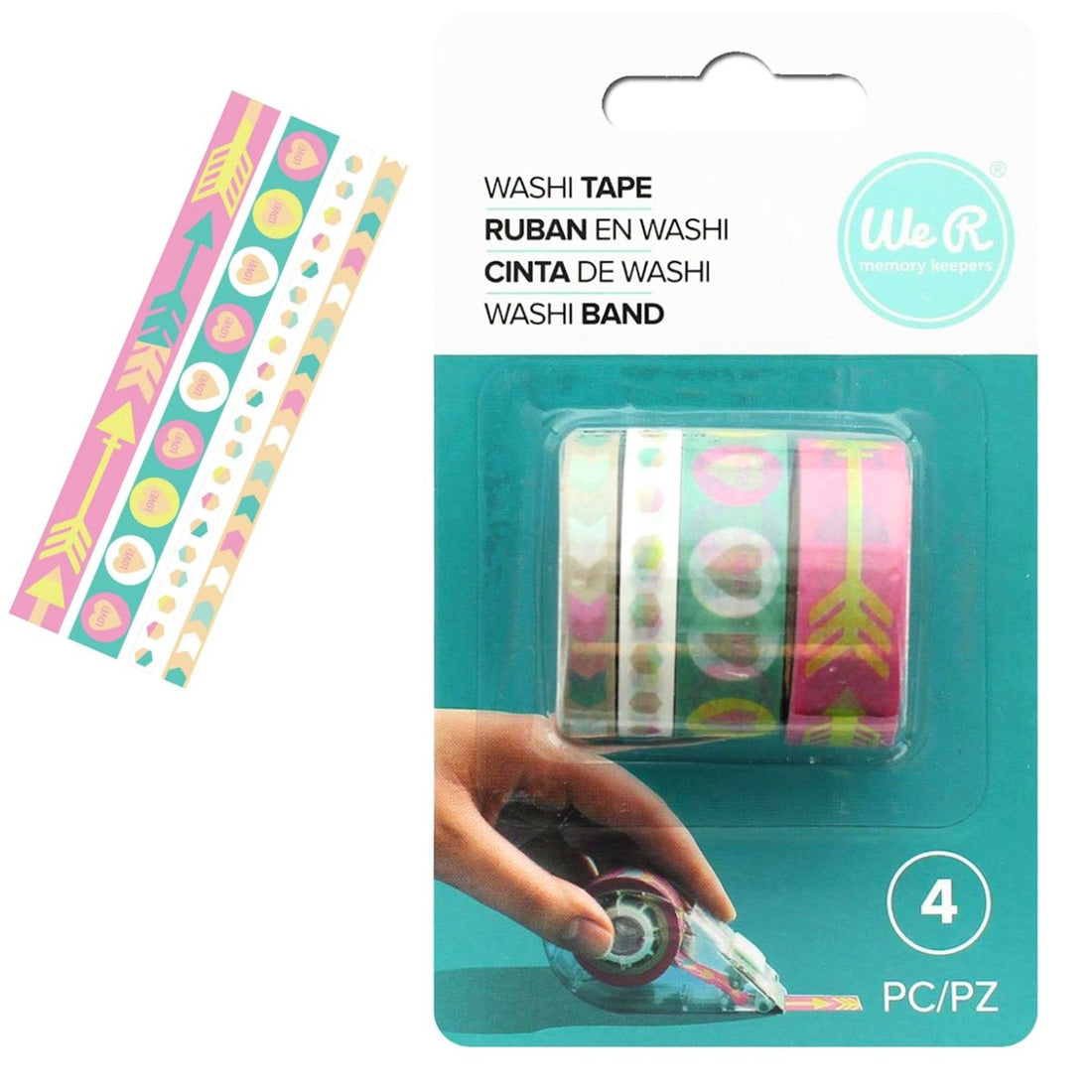 Washi Tape Pastel / 4 Cintas Adhesivas Colores Pastel Washi Tape We R Memory Keepers