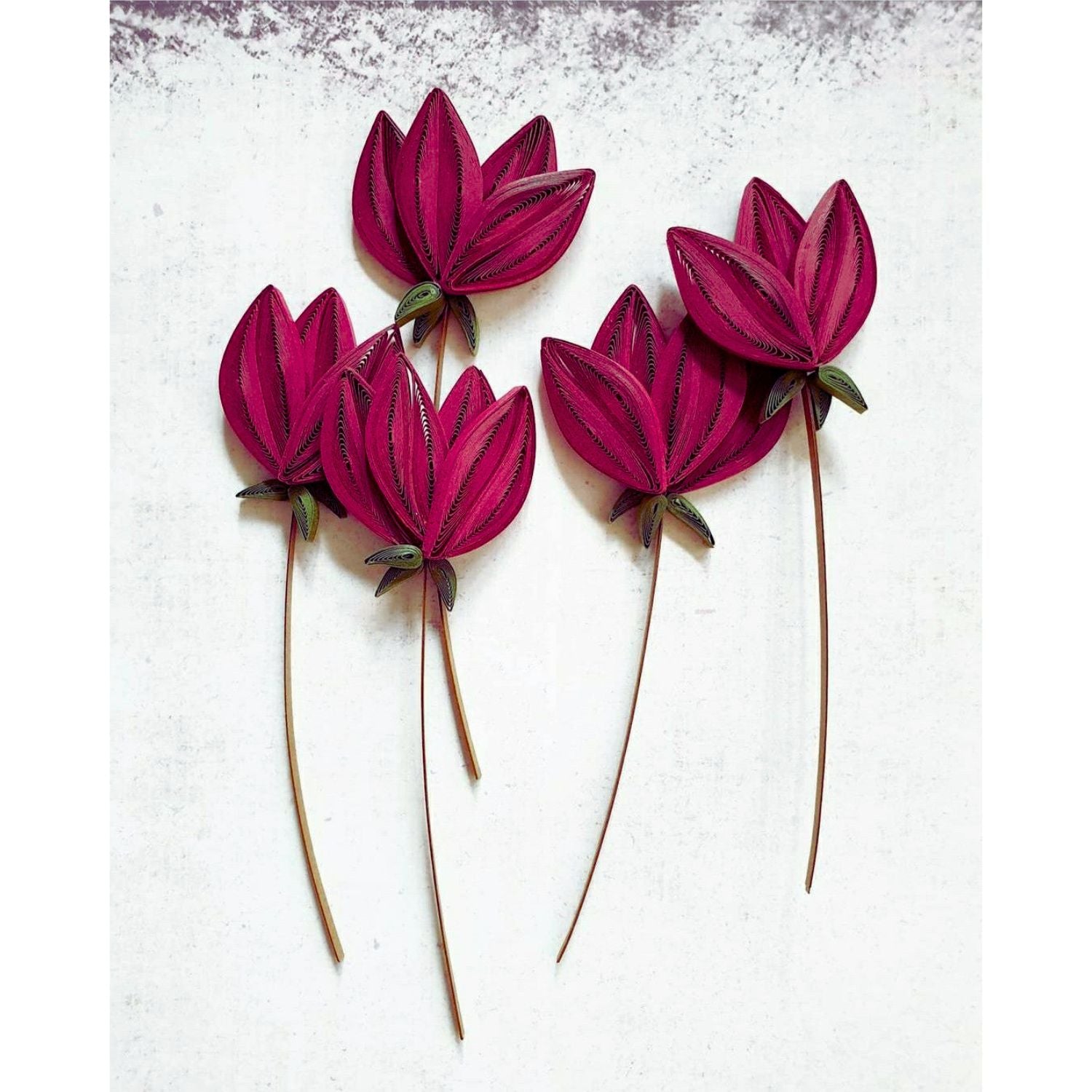 Tiras de Papel para Filigrana 5mm Burdeos Filigrana Hobbees