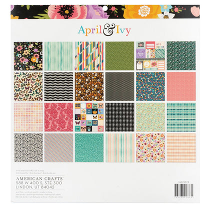 April &amp; Ivy  Paper Pad 12&quot; / Block de Papel Hiedra de Abril Papel American Crafts