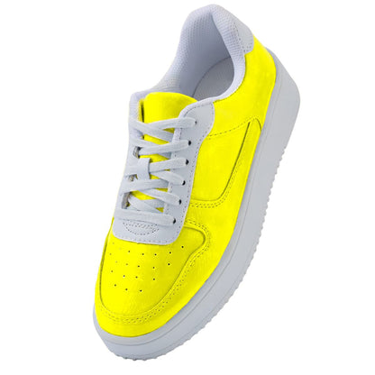 Kicks Studio Shoe Acrylic Paint Neon Yellow / Pintura Acrílica para Cuero, Vinil y Tela Amarillo Neon Acrìlicos Plaid