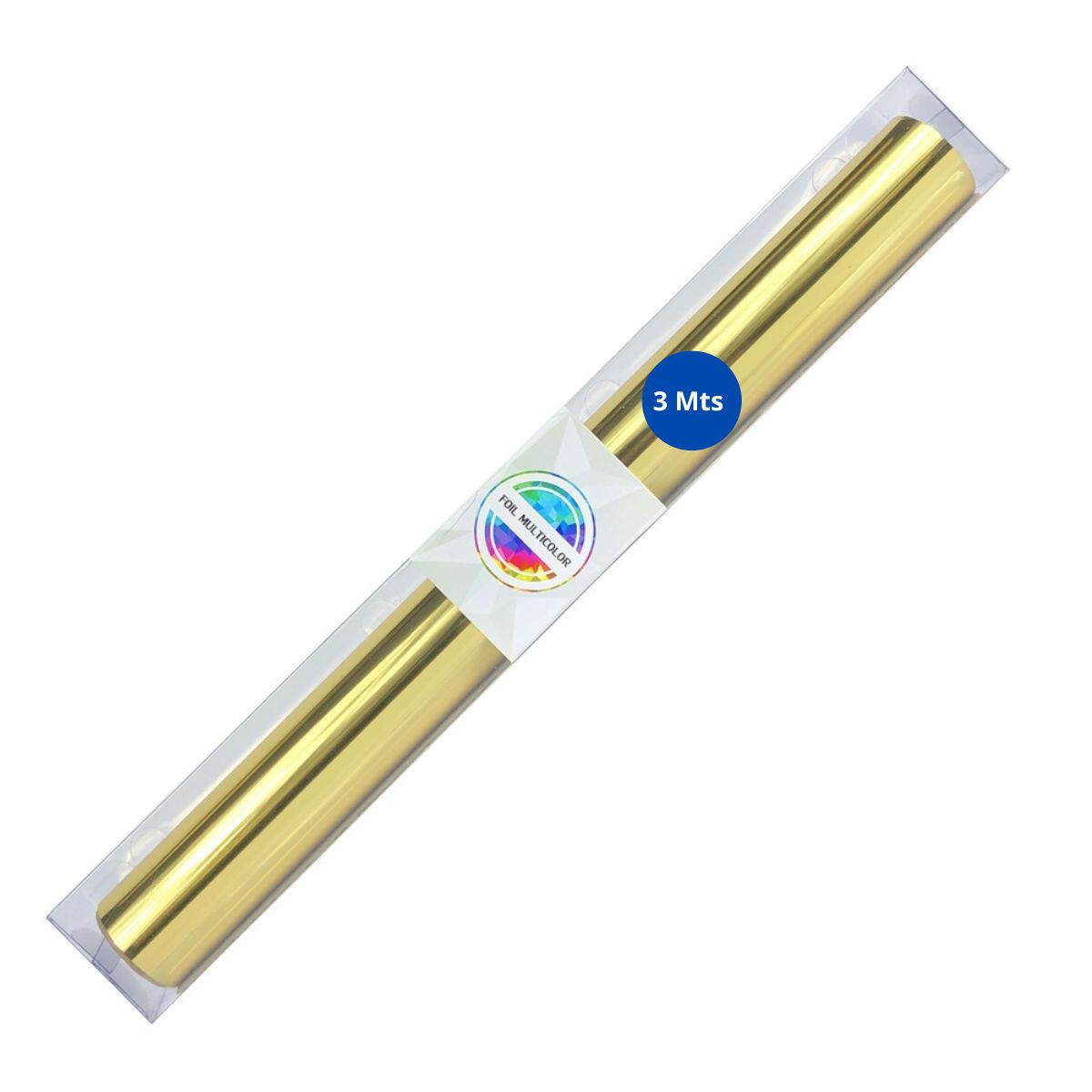Rollo de Foil Metalizado Dorado Gold 3 Mts Descontinuado Foil Multicolor