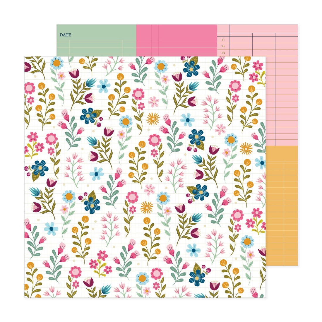 Joyful Notes Paper Sheet / Hoja de Papel Sincerily Papel, Hojas Sueltas Pink Paislee