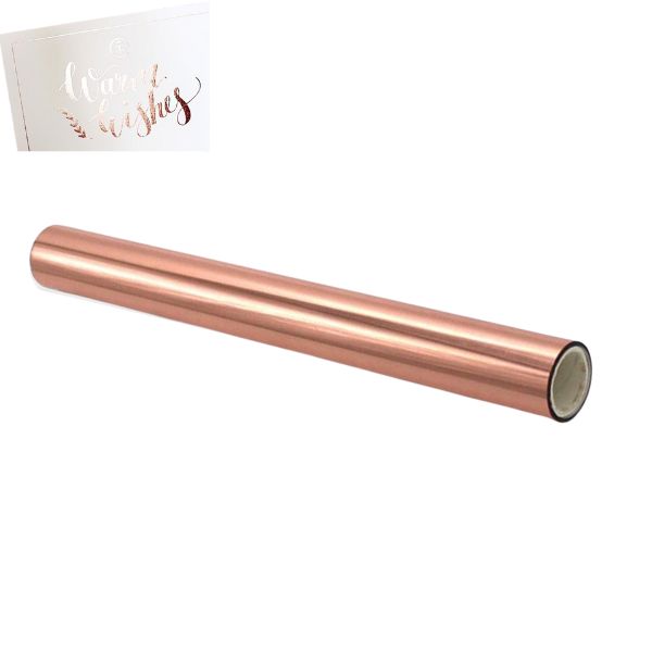 Rollo de Foil para Tinta Toner Oro Rosa 19.3cm x 5m Foil Hobbees