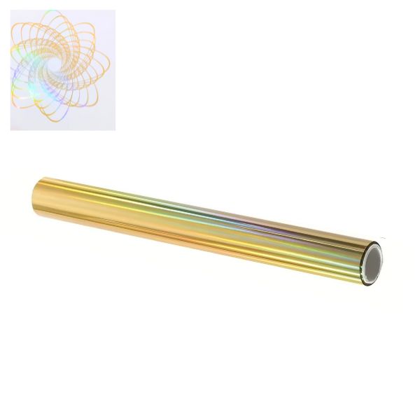 Rollo de Foil para Tinta Toner Dorado  Holográfico 19.3cm x 5m Foil Hobbees