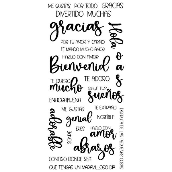 Sellos de Polímero de Frases en Español 2 Sellos Hobbees