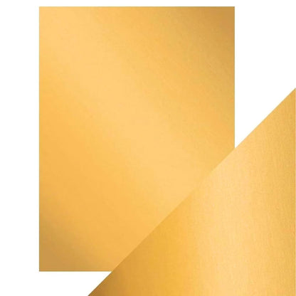 Satin Honey Gold / 5 Hojas Cartulina Satinada Oro Miel PAPEL Tonic Studios