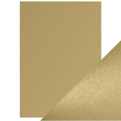 Pearlescent Cardstock Pearl Majestic Gold / 5 Hojas de Cartulina Aperlada oro Majestuoso PAPEL Tonic Studios