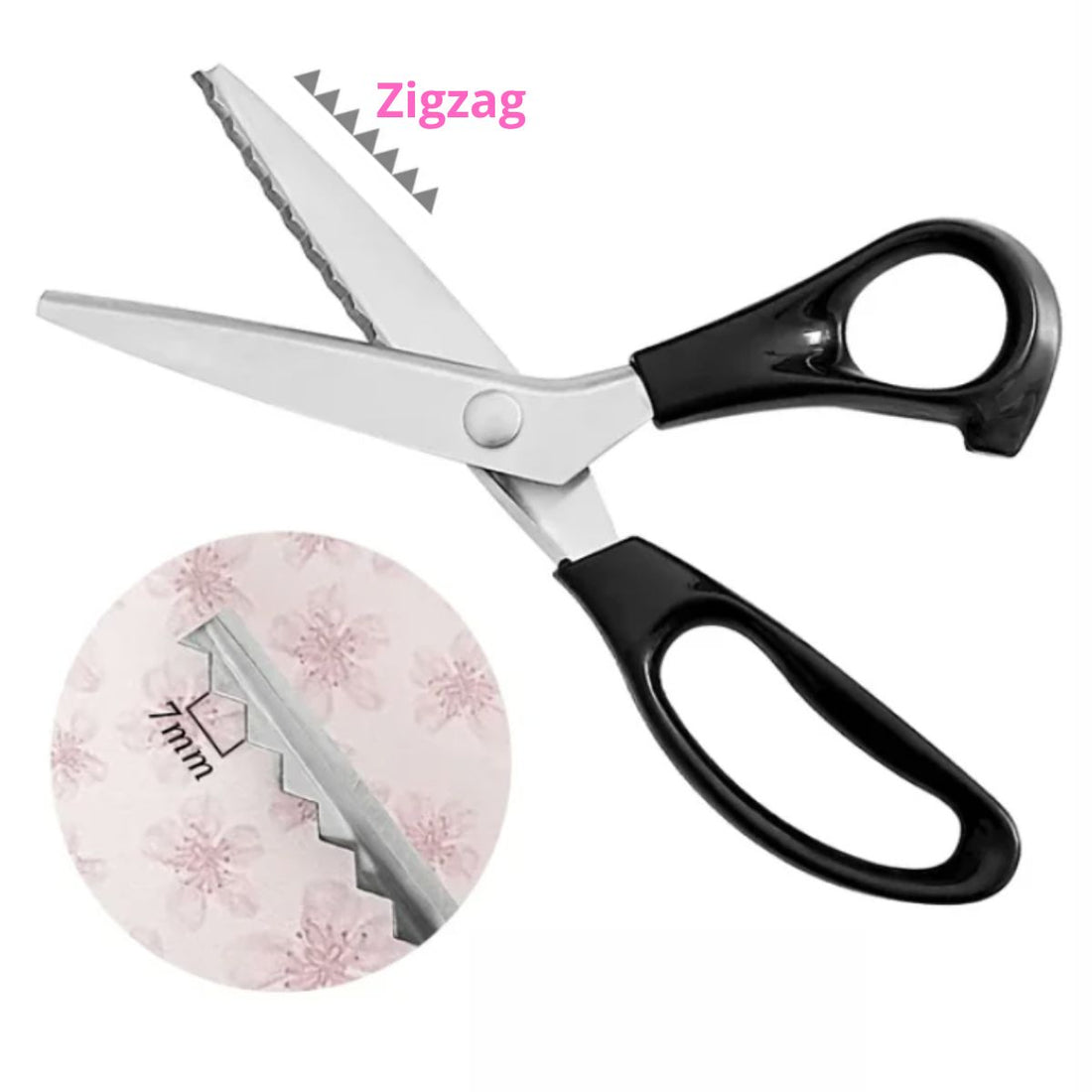 Hemline Silver Pinking Shears / Tijeras Para Tela Corte Zig Zag Tijeras / Cutters Hobbees