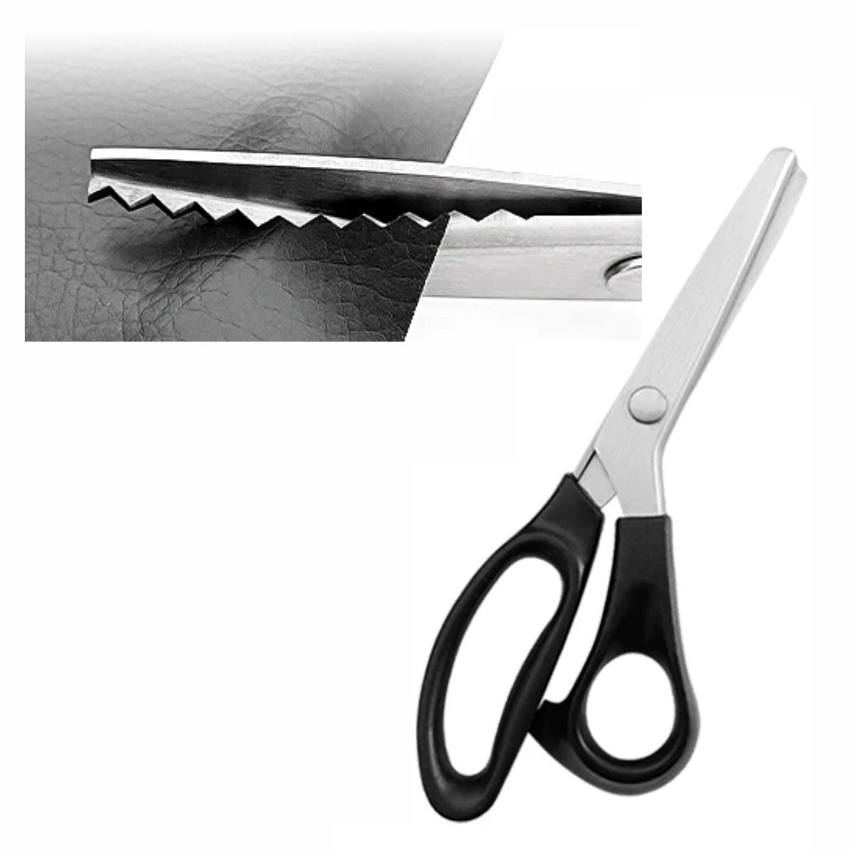 Hemline Silver Pinking Shears / Tijeras Para Tela Corte Zig Zag Tijeras / Cutters Hobbees