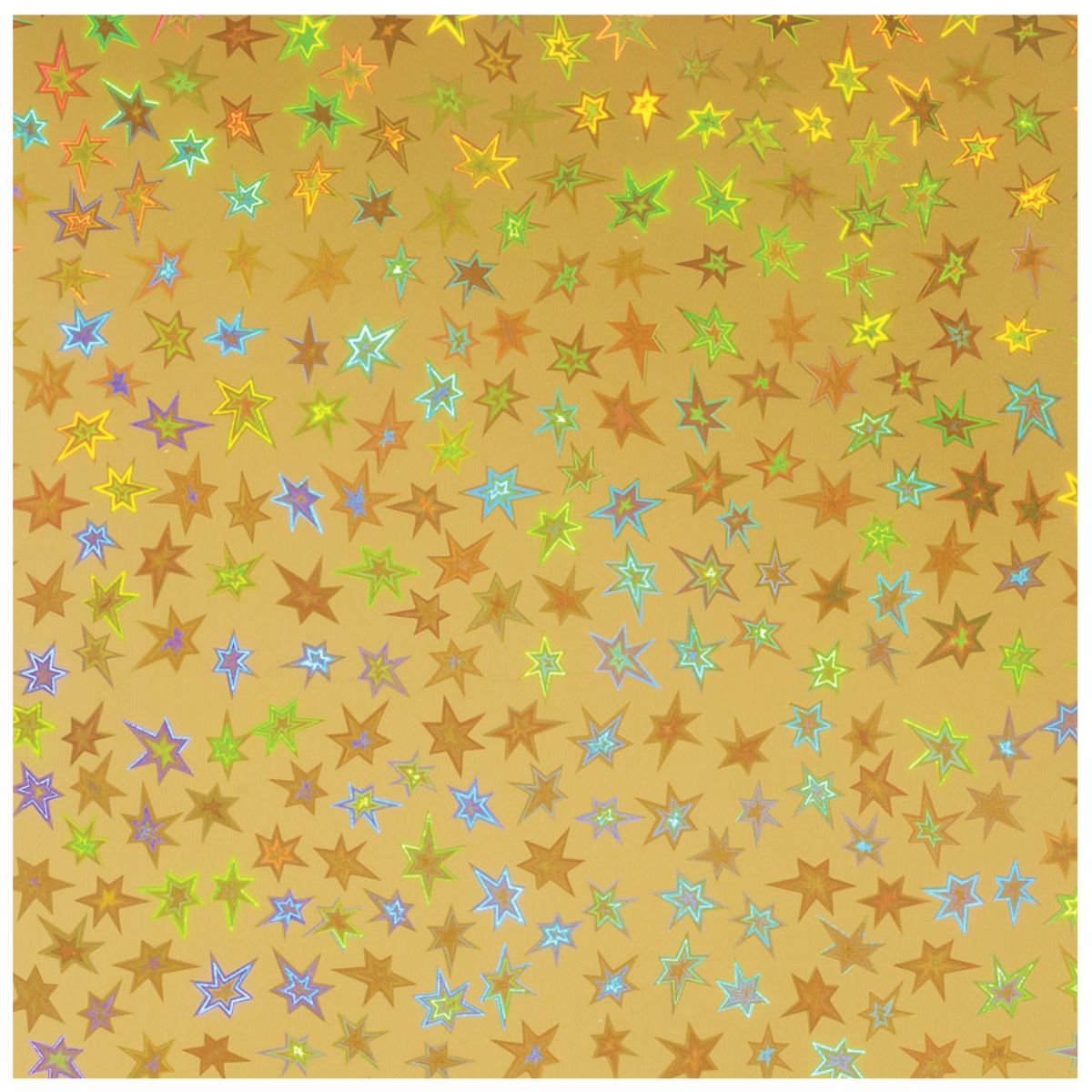 Cartulina Holográfica Gold Stars Papel HOTP