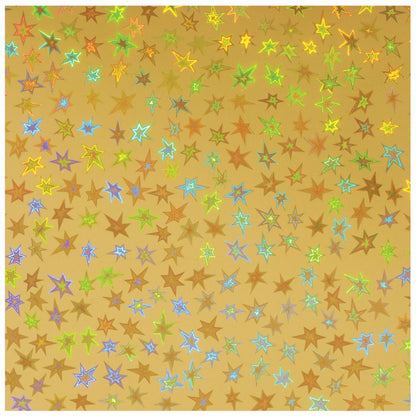 Cartulina Holográfica Gold Stars Papel HOTP