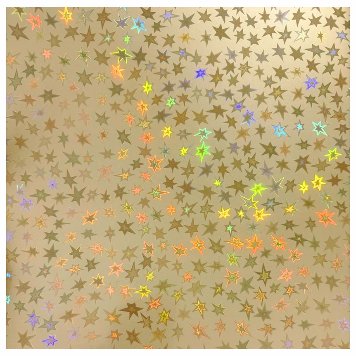 Cartulina Holográfica Gold Stars Papel HOTP