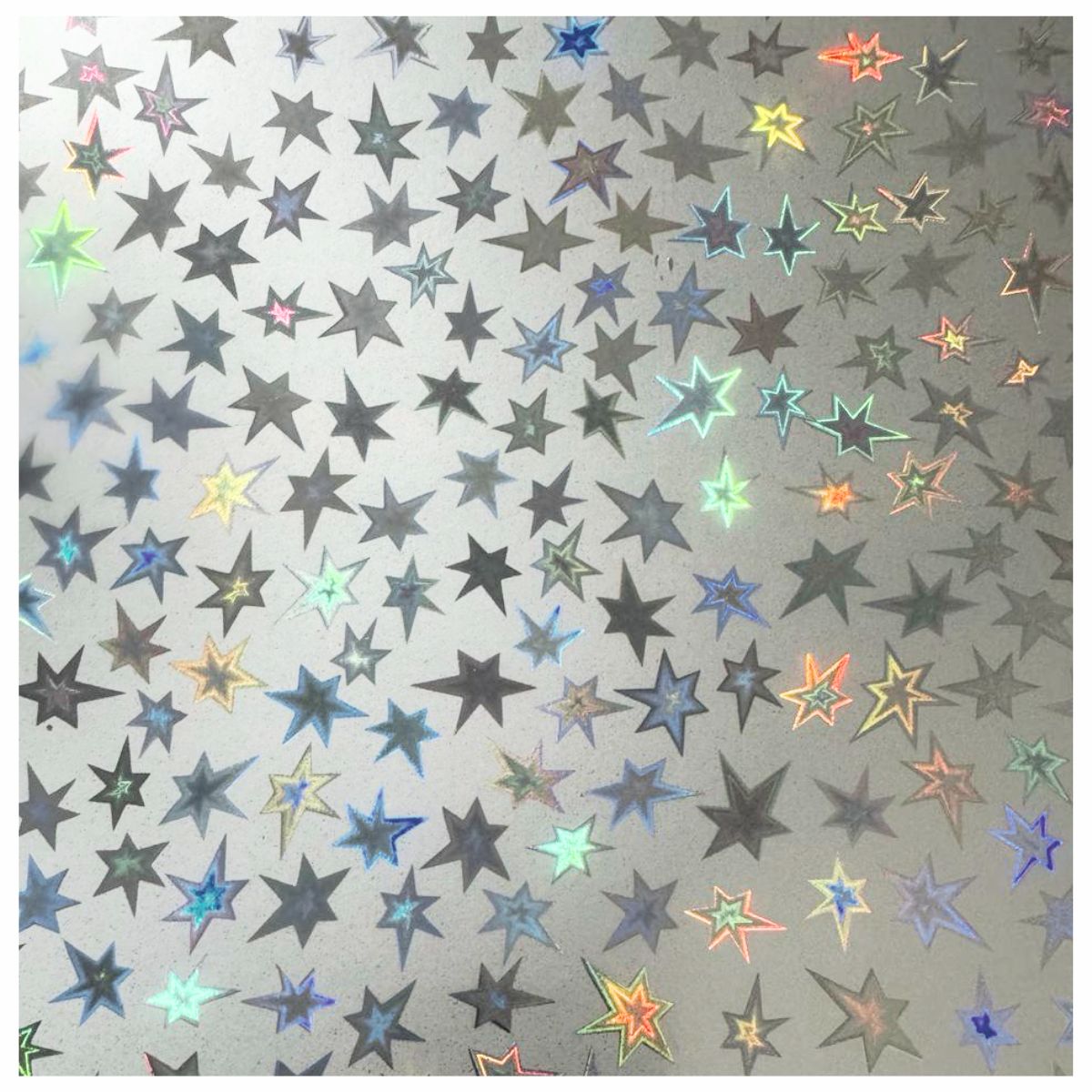 Cartulina Holográfica Silver Stars Papel HOTP