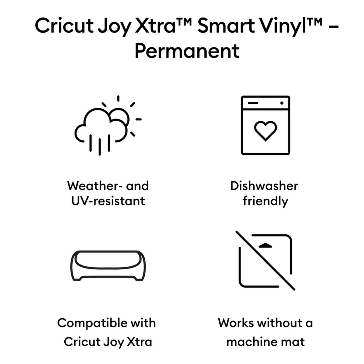 Joy Xtra Permanent Vinyl Silver / Vinil Permanente Plateado Mate Viniles Cricut