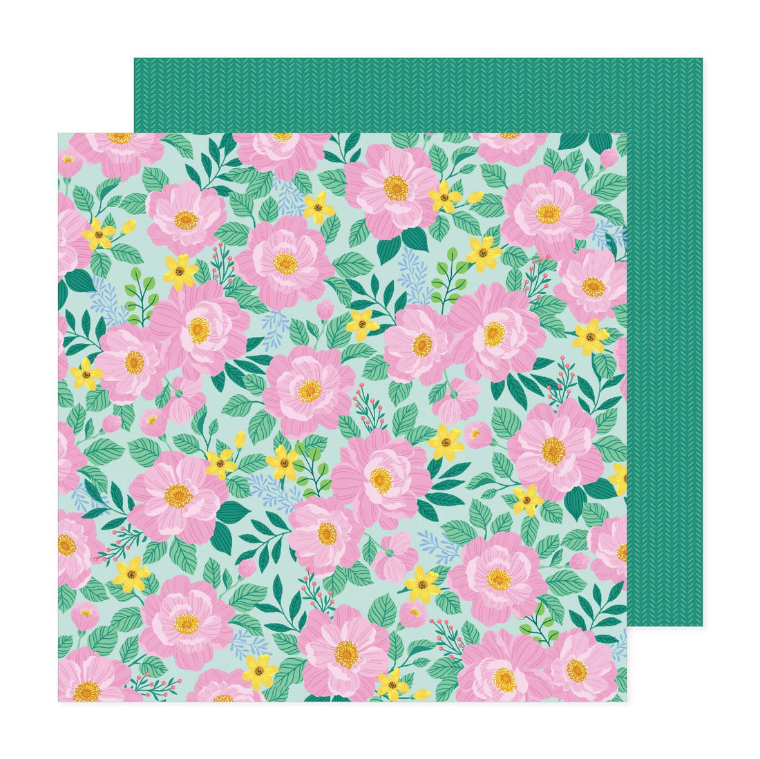 Poppy &amp; Pear Paper Sheet 12&quot; / Hoja de Papel Blissful Blooms Papel, Hojas Sueltas American Crafts