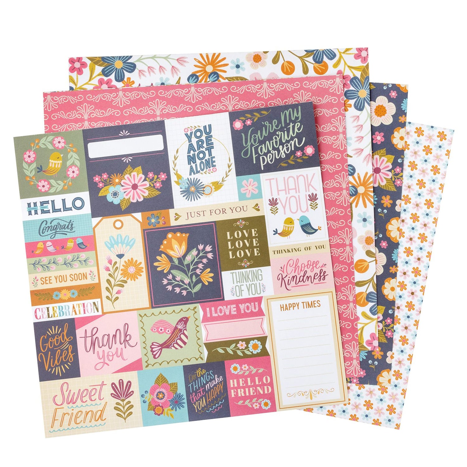 Joyful Notes Paper Pad 12" / Block Papel Notas de Alegría Papel American Crafts
