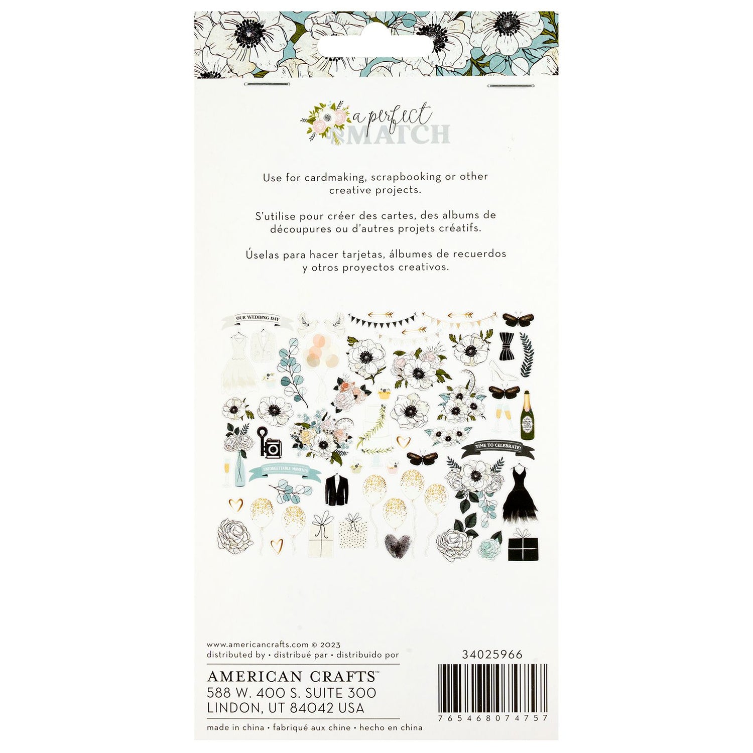 A Perfect Match Ephemera Icons / Recortes Papel Novios Boda Adornos / Embellishments American Crafts