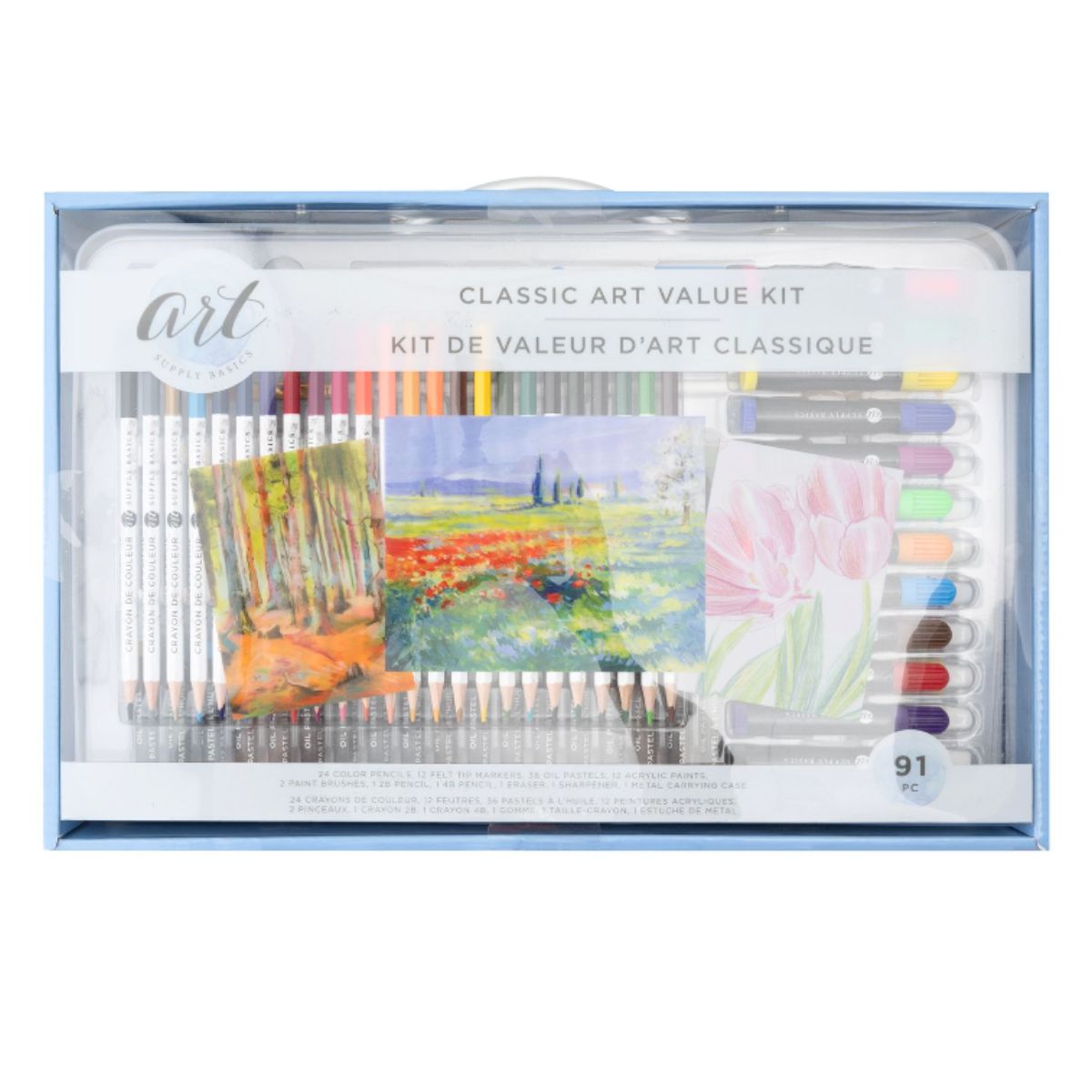 Art Supply Basics Classic Art Kit / Kit de Arte Clásico 91pz Sets de Arte American Crafts