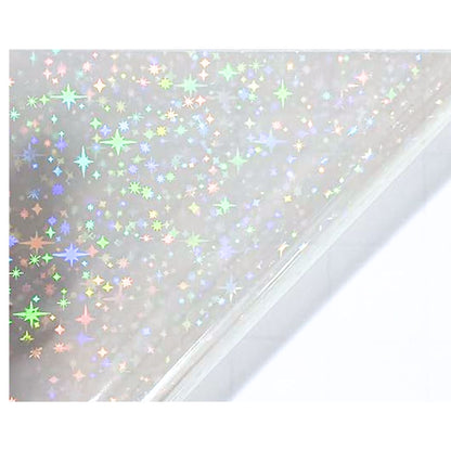 5 Hojas de Laminado en Frío de Estrellas Holográficos Acetato y Especializados Hobbees