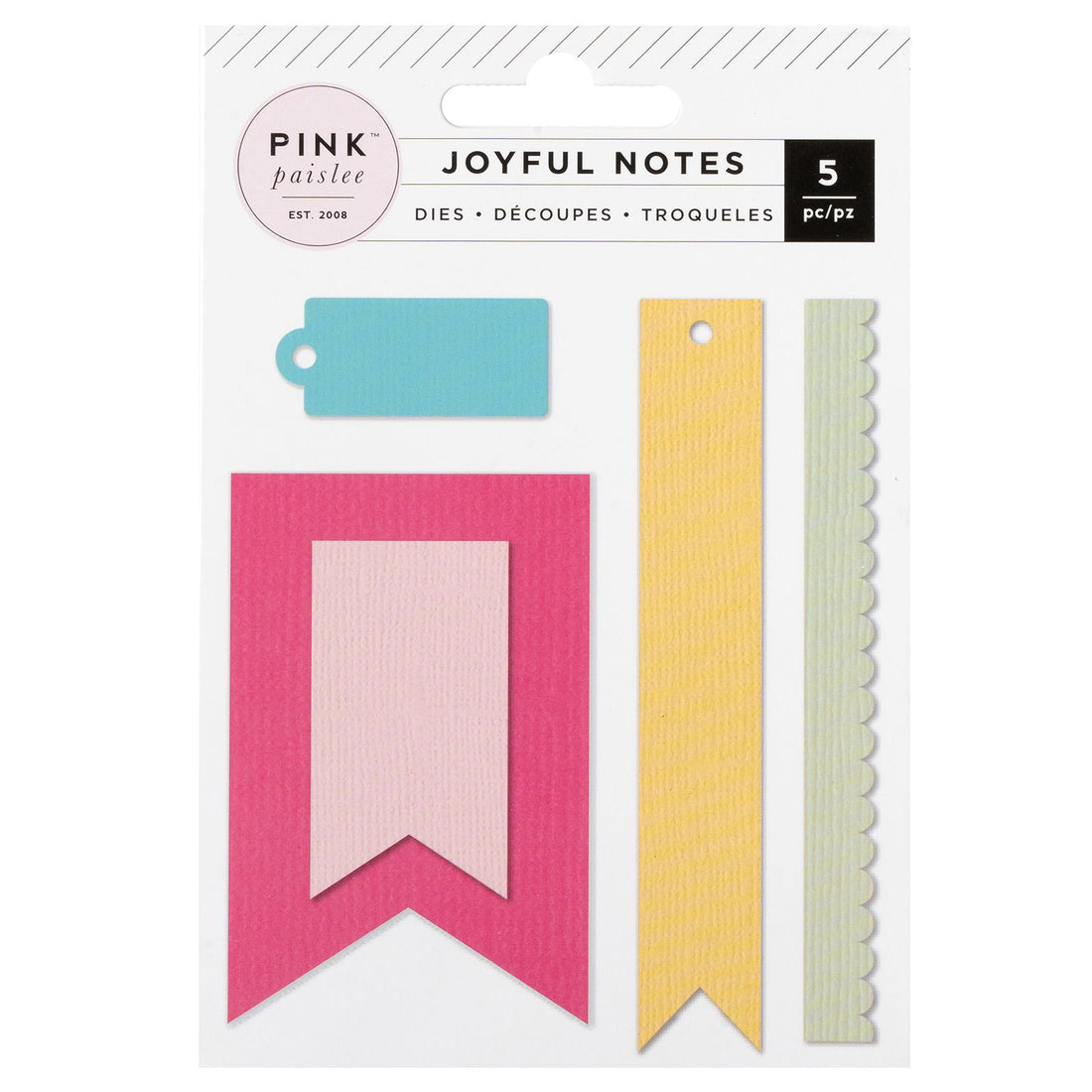 Joyful Notes Dies / Suajes de Corte Notas Alegres Tinta para Sellos Pink Paislee